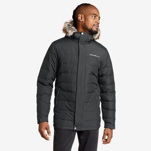 Men’s Eddie Bauer Boundary Pass Down Parka (Dark Smoke color)